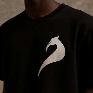 Black T-shirt with premium cotton fabric